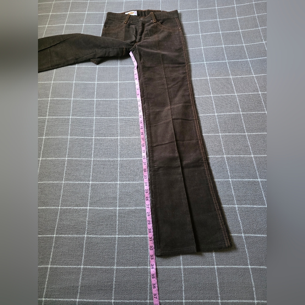 Vtg 70s Deadstock Hot Dogs Corduroy Flare Pants 28 x 34 - Picture 3 of 11
